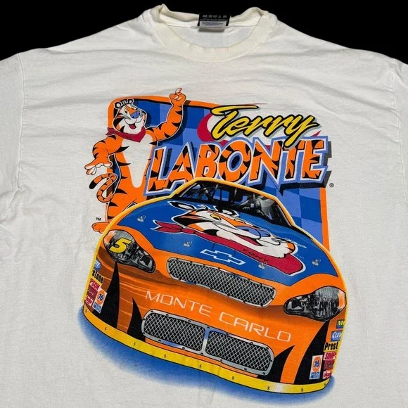2002 Chase Authentics Terry Labonte Kellogg's Tony Tiger Shirt Men's XL FLAWS
